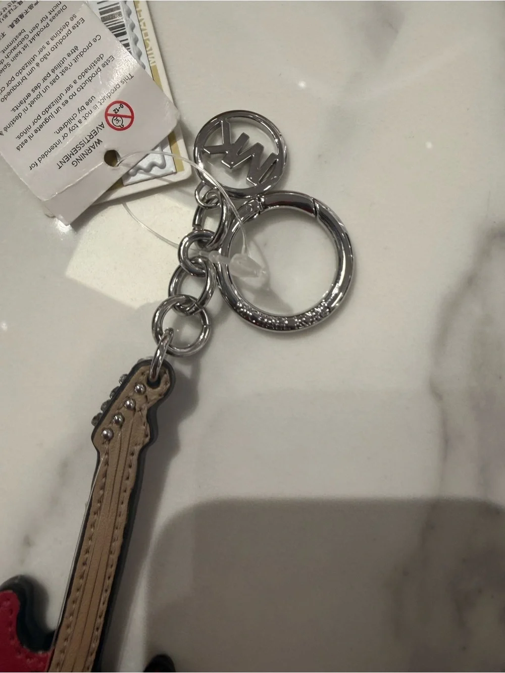 Michael Kors Red Guitar Keychain Phone Charm